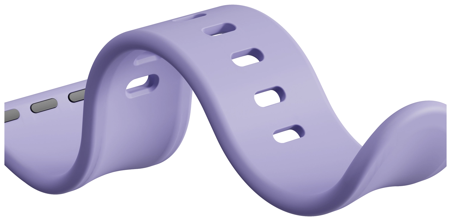 SBG Siliconen Apple Watch Band 1-11/SE/Ultra - 49/46/45/44/42MM - Lavender Grijs afbeelding 12