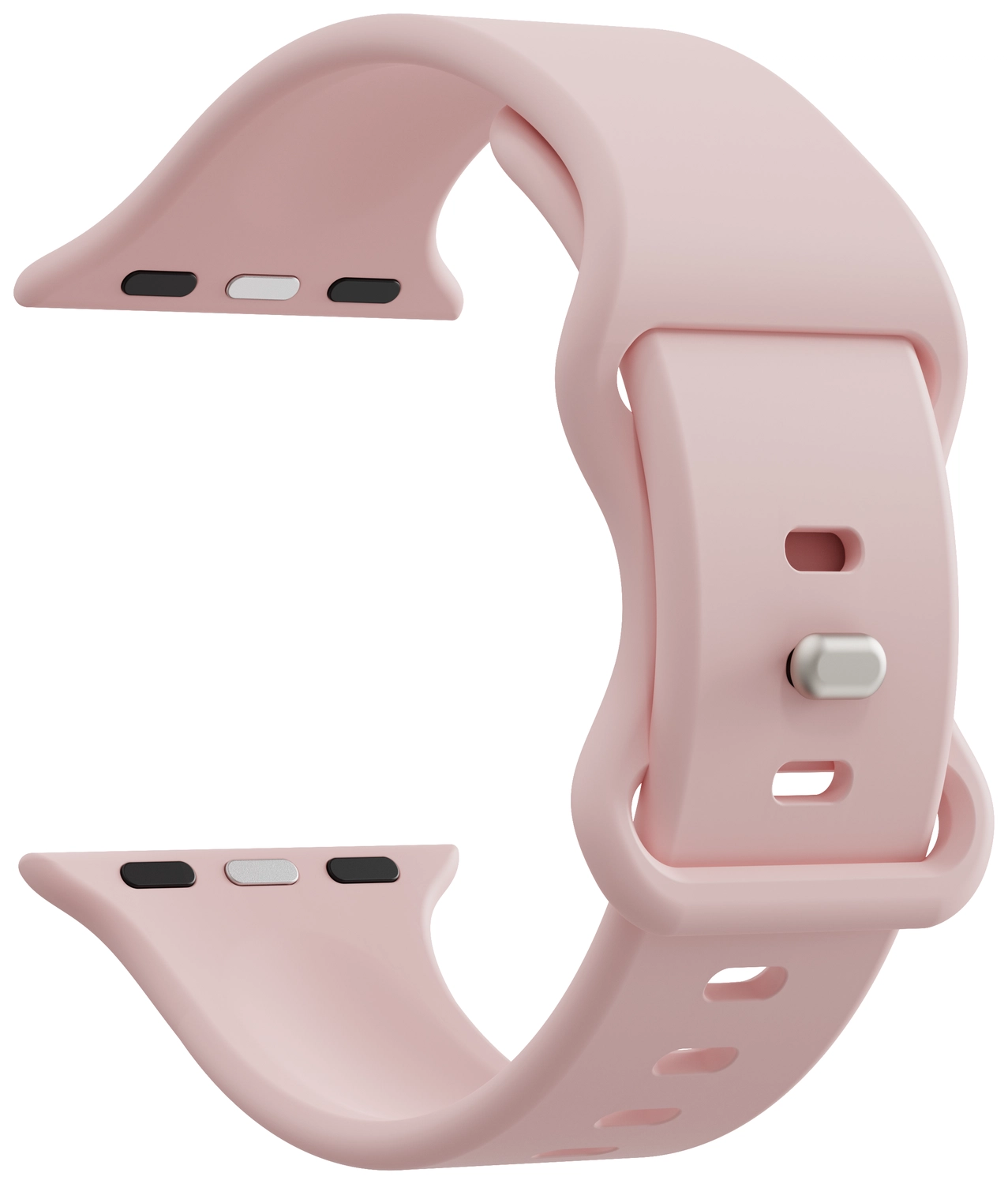 SBG Siliconen Apple Watch Band 1-11/SE/Ultra - 49/46/45/44/42MM - Licht Roze afbeelding 9