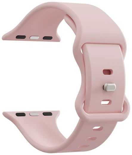 SBG Siliconen Apple Watch Band 1-11/SE/Ultra - 49/46/45/44/42MM - Licht Roze afbeelding 9
