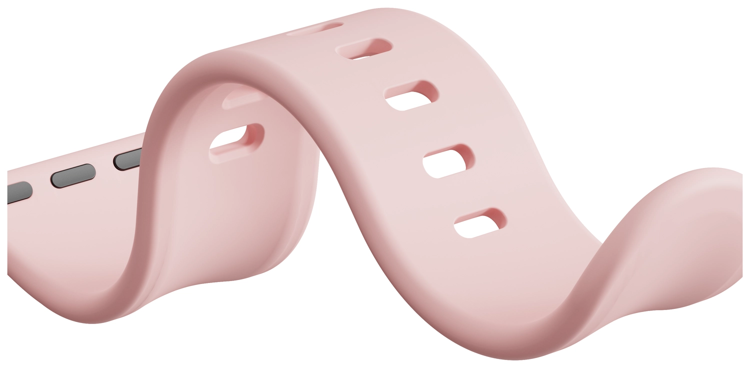 SBG Siliconen Apple Watch Band 1-11/SE/Ultra - 49/46/45/44/42MM - Licht Roze afbeelding 12
