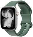 SBG Siliconen Apple Watch Band 1-11/SE/Ultra - 49/46/45/44/42MM - Donker Groen