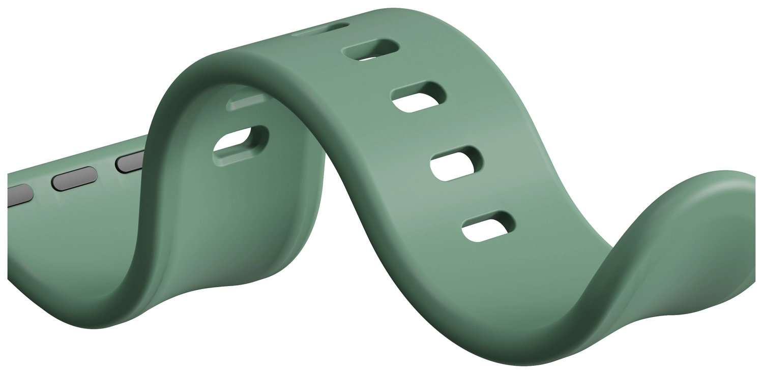 SBG Siliconen Apple Watch Band 1-11/SE/Ultra - 49/46/45/44/42MM - Donker Groen afbeelding 12