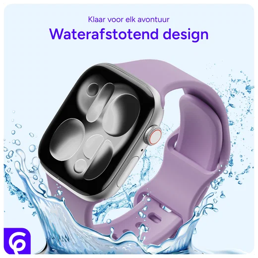 SBG Siliconen Apple Watch Band 1-11/SE/Ultra - 49/46/45/44/42MM - Paars afbeelding 2