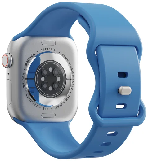 SBG Siliconen Apple Watch Band 1-11/SE/Ultra - 49/46/45/44/42MM - Blauw afbeelding 8