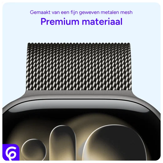 SBG Milanees - Apple Watch Bandje - 1-11/SE - 38/40/41/42MM - Grijs afbeelding 6