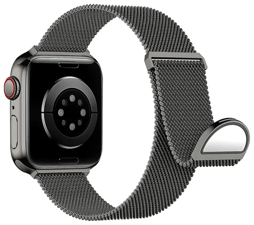 SBG Milanees - Apple Watch Bandje - 1-11/SE - 38/40/41/42MM - Grijs afbeelding 9