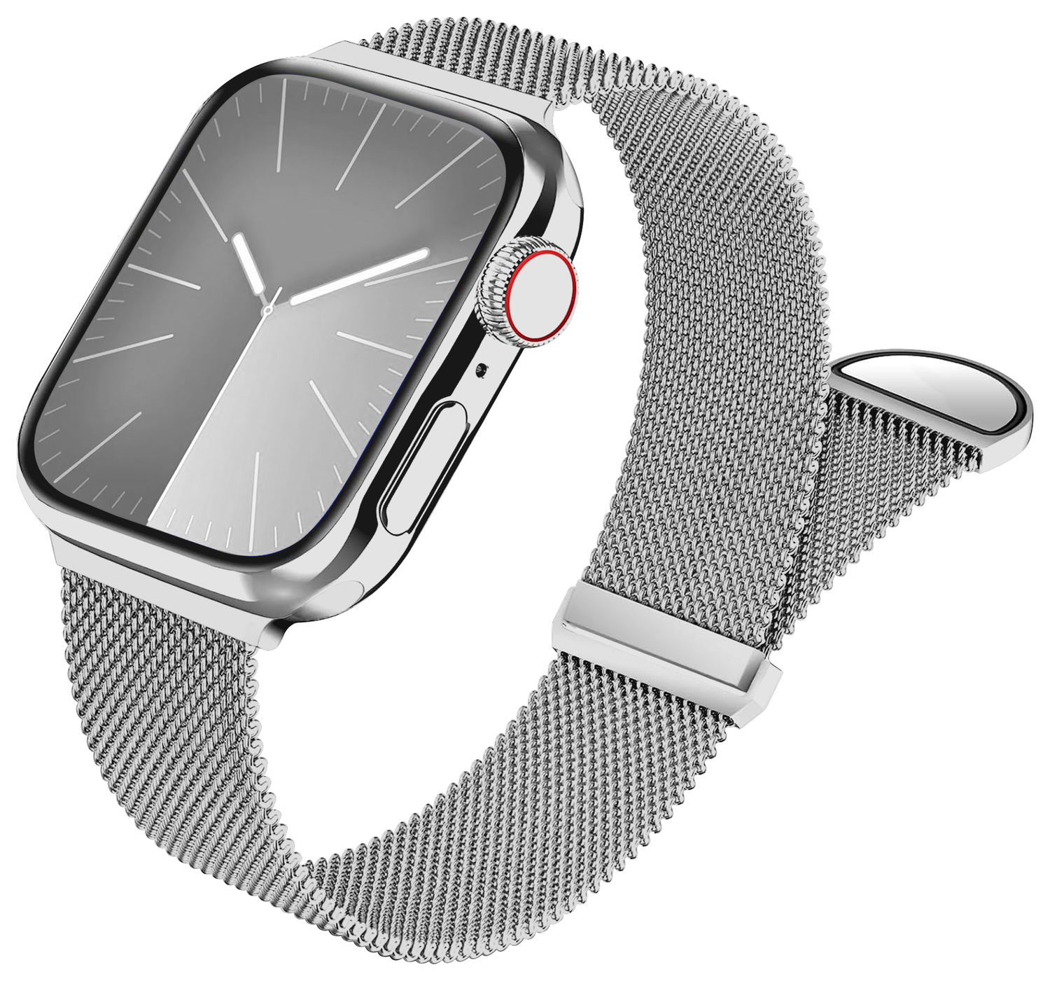 SBG Milanees - Apple Watch Bandje - 1-11/SE/Ultra-49/46/45/44/42MM Zilver afbeelding 1