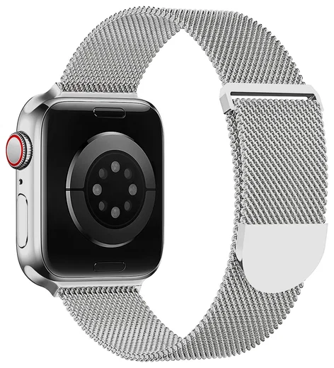SBG Milanees - Apple Watch Bandje - 1-11/SE/Ultra-49/46/45/44/42MM Zilver afbeelding 11