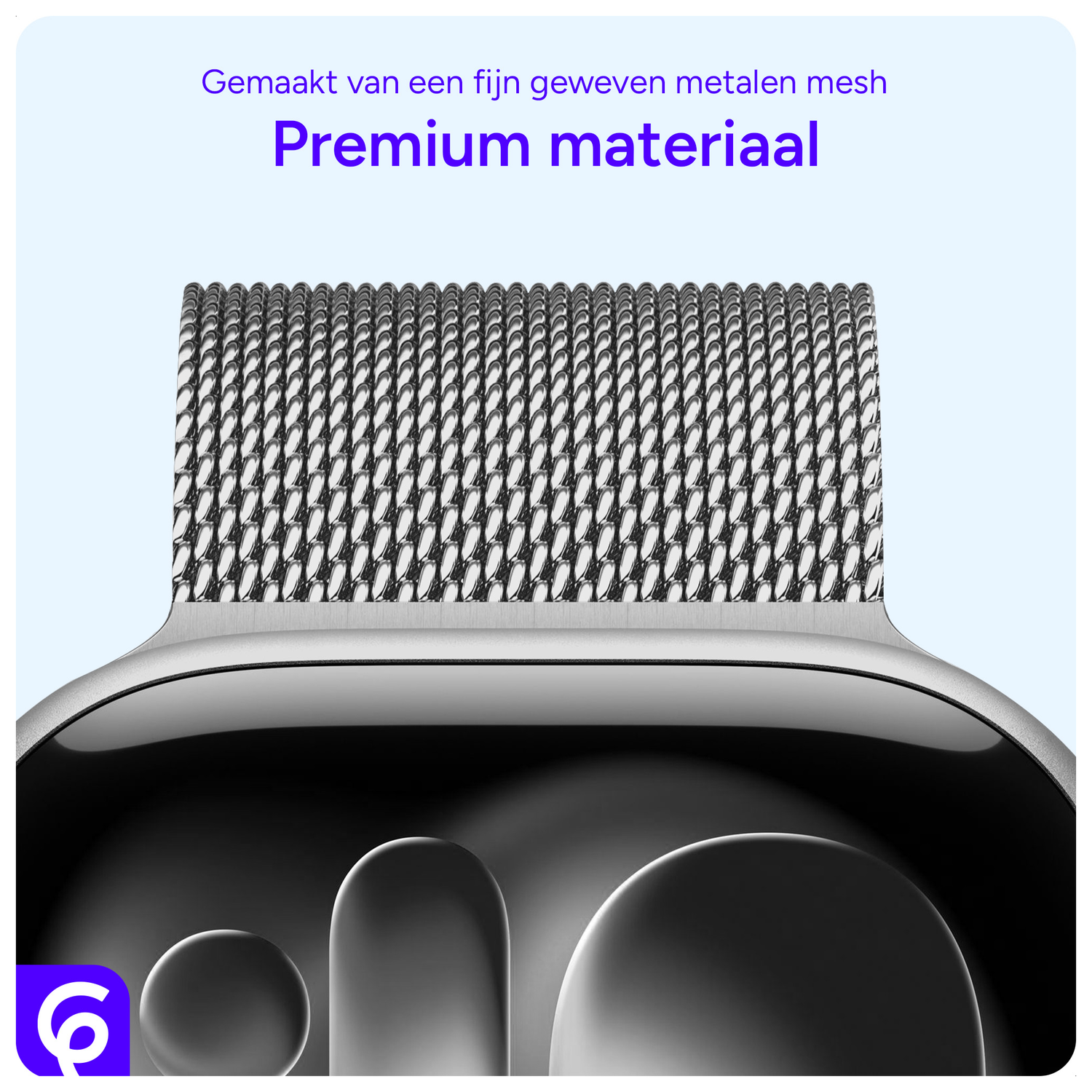 SBG Milanees - Apple Watch Bandje - 1-11/SE/Ultra-49/46/45/44/42MM Zilver afbeelding 6