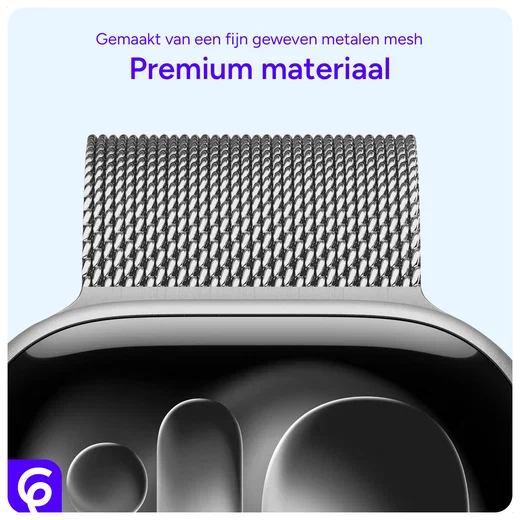 SBG Milanees - Apple Watch Bandje - 1-11/SE/Ultra-49/46/45/44/42MM Zilver afbeelding 6