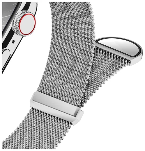 SBG Milanees - Apple Watch Bandje - 1-11/SE/Ultra-49/46/45/44/42MM Zilver afbeelding 10