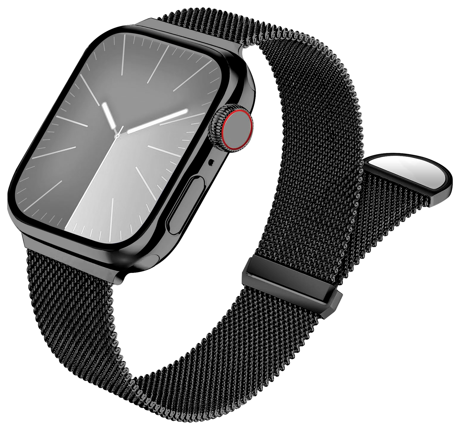 SBG Milanees - Apple Watch Bandje - 1-11/SE/Ultra-49/46/45/44/42MM Zwart afbeelding 1