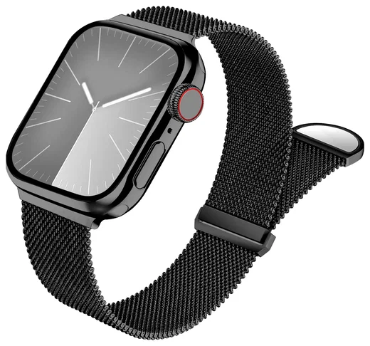 SBG Milanees - Apple Watch Bandje - 1-11/SE/Ultra-49/46/45/44/42MM Zwart afbeelding 1