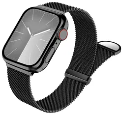 SBG Milanees - Apple Watch Bandje - 1-11/SE/Ultra-49/46/45/44/42MM Zwart afbeelding