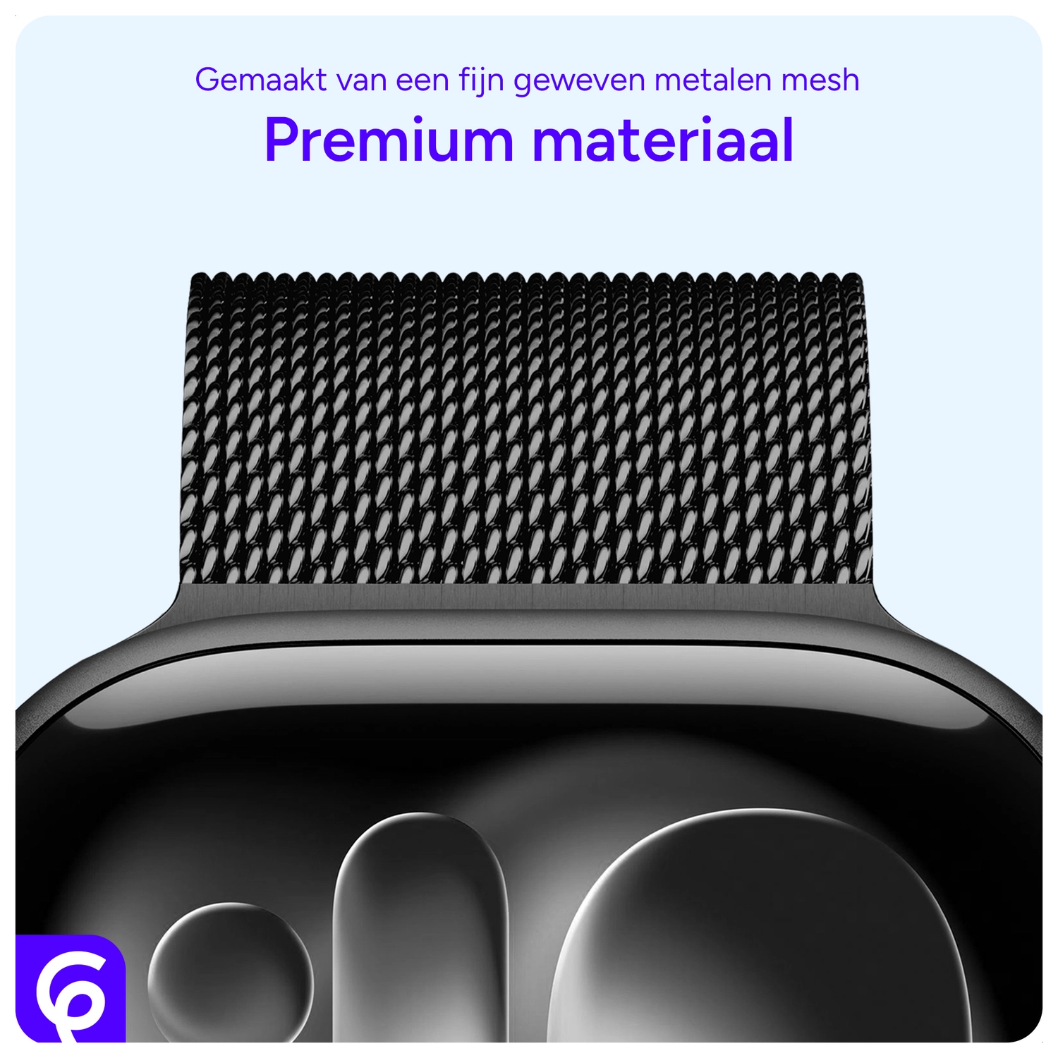 SBG Milanees - Apple Watch Bandje - 1-11/SE/Ultra-49/46/45/44/42MM Zwart afbeelding 6