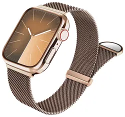 SBG Milanees - Apple Watch Bandje - 1-11/SE/Ultra-49/46/45/44/42MM Rose Goud afbeelding
