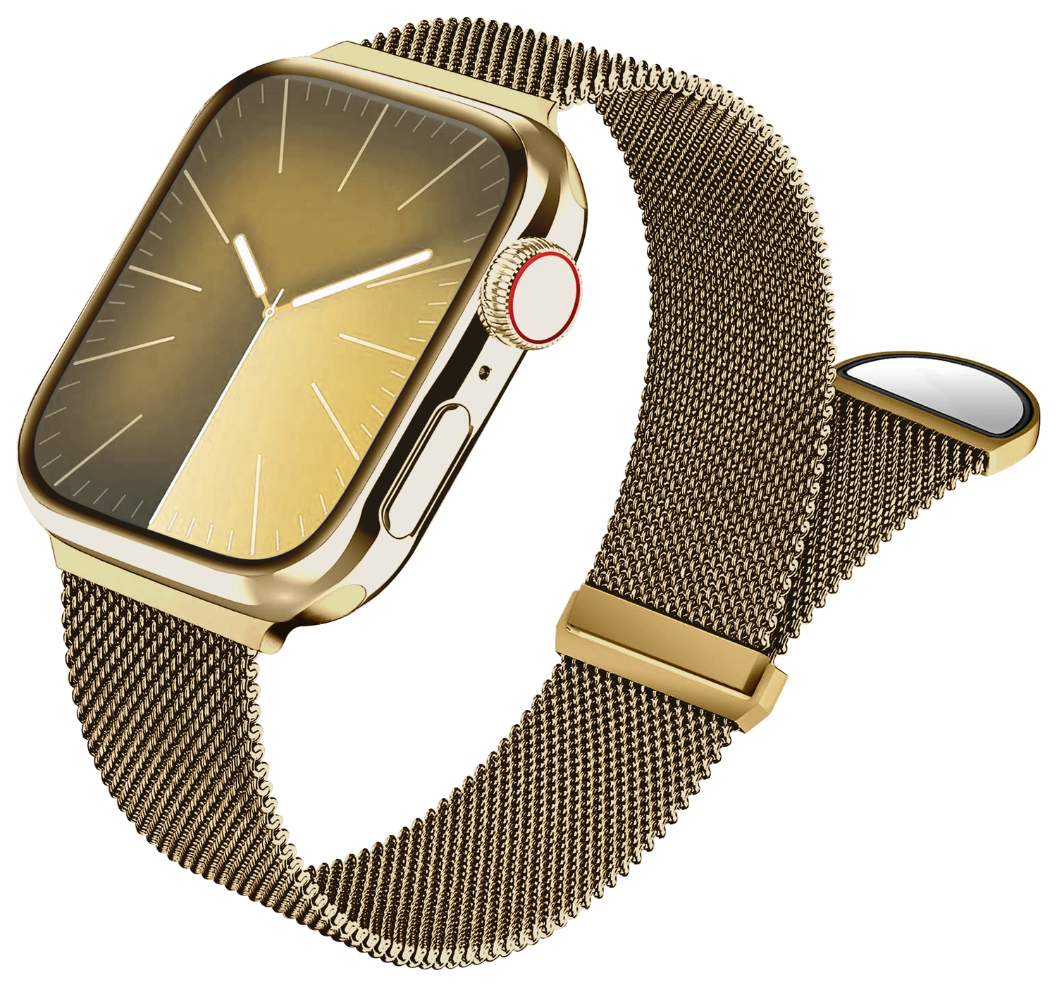 SBG Milanees - Apple Watch Bandje - 1-11/SE/Ultra-49/46/45/44/42MM Goud afbeelding 1