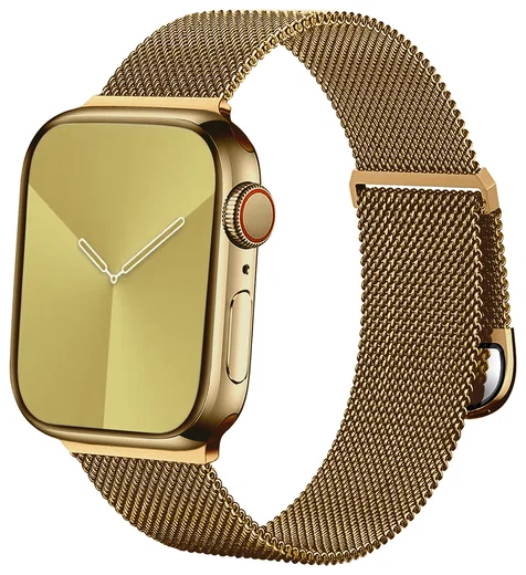 SBG Milanees - Apple Watch Bandje - 1-11/SE/Ultra-49/46/45/44/42MM Goud afbeelding 11