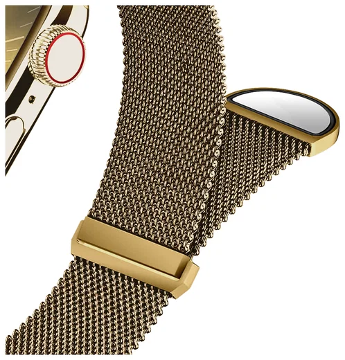 SBG Milanees - Apple Watch Bandje - 1-11/SE/Ultra-49/46/45/44/42MM Goud afbeelding 12