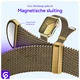 SBG Milanees - Apple Watch Bandje - 1-11/SE/Ultra-49/46/45/44/42MM Goud afbeelding 2