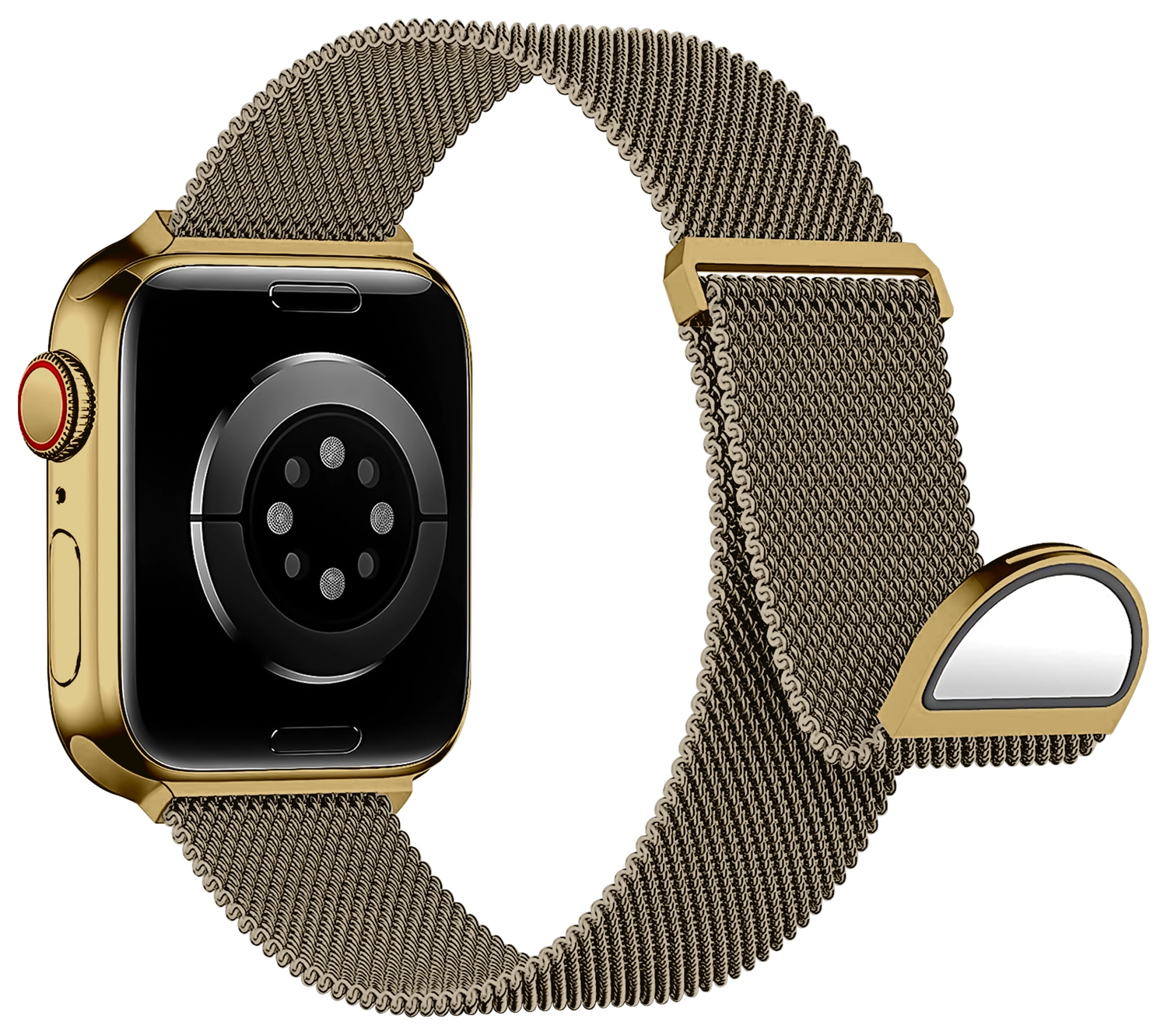 SBG Milanees - Apple Watch Bandje - 1-11/SE/Ultra-49/46/45/44/42MM Goud afbeelding 9
