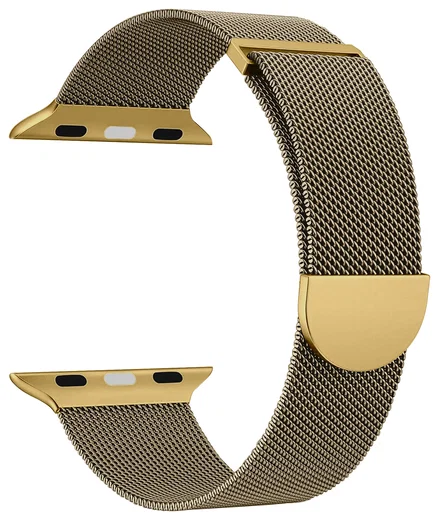 SBG Milanees - Apple Watch Bandje - 1-11/SE/Ultra-49/46/45/44/42MM Goud afbeelding 10