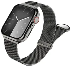 SBG Milanees - Apple Watch Bandje - 1-11/SE/Ultra-49/46/45/44/42MM Grijs afbeelding