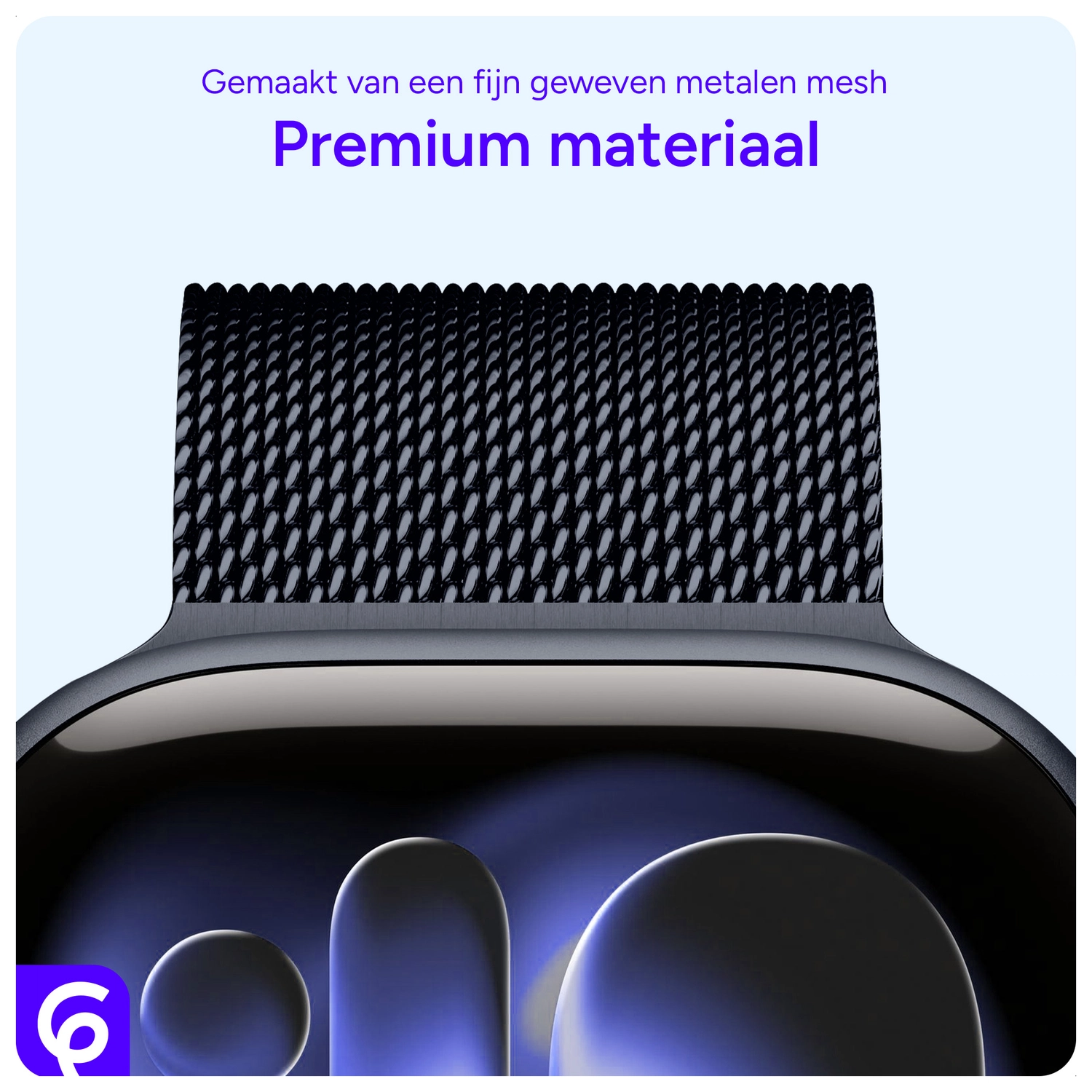 SBG Milanees - Apple Watch Bandje - 1-11/SE/Ultra-49/46/45/44/42MM Blauw afbeelding 6