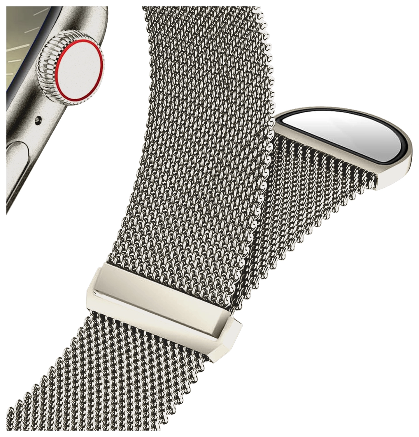 SBG Milanees - Apple Watch Bandje - 1-11/SE/Ultra-49/46/45/44/42MM Sterrenlicht afbeelding 11