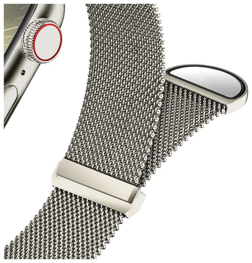 SBG Milanees - Apple Watch Bandje - 1-11/SE/Ultra-49/46/45/44/42MM Sterrenlicht afbeelding 11