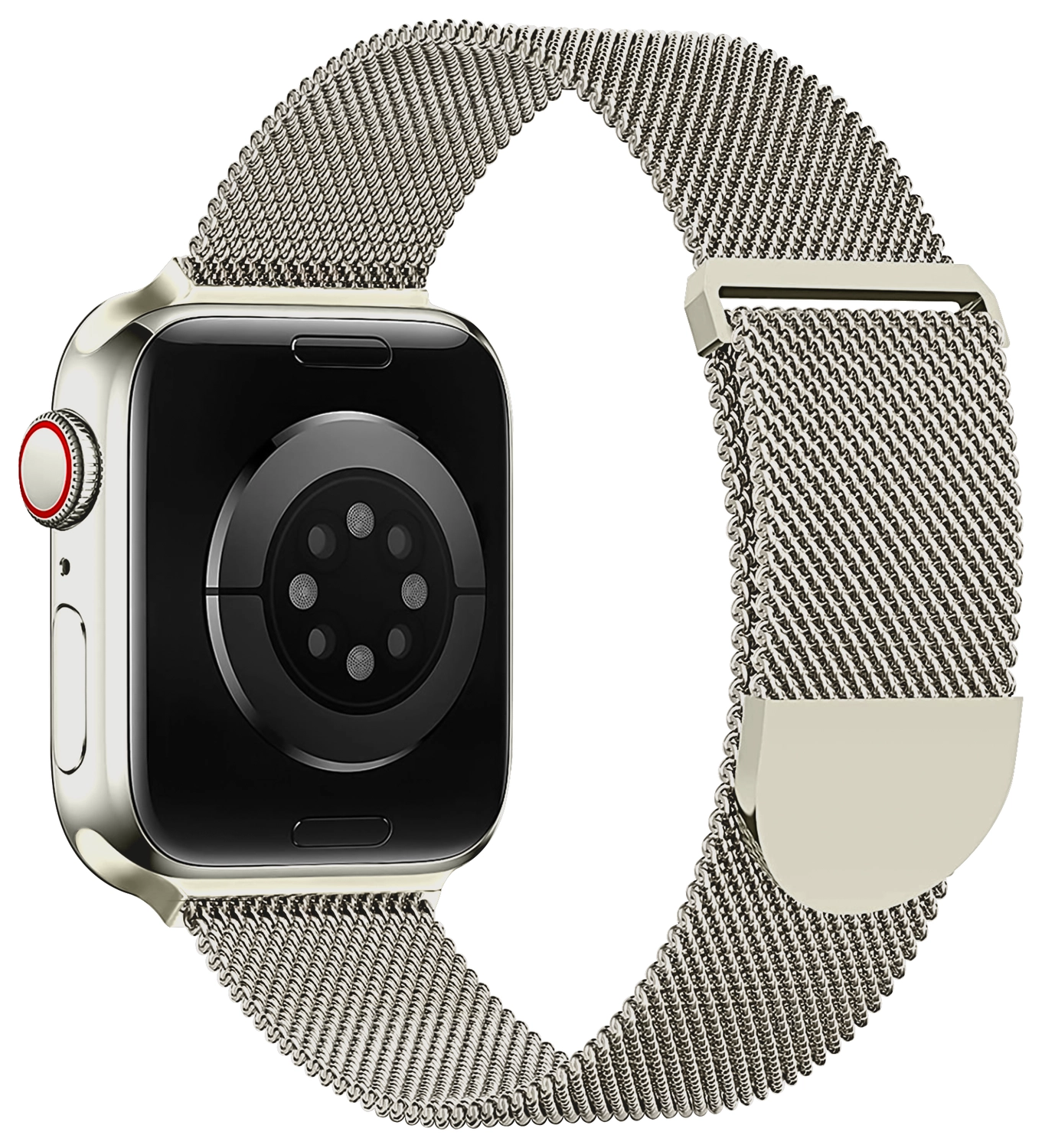 SBG Milanees - Apple Watch Bandje - 1-11/SE/Ultra-49/46/45/44/42MM Sterrenlicht afbeelding 12