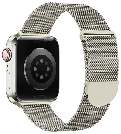 SBG Milanees - Apple Watch Bandje - 1-11/SE/Ultra-49/46/45/44/42MM Sterrenlicht afbeelding 12
