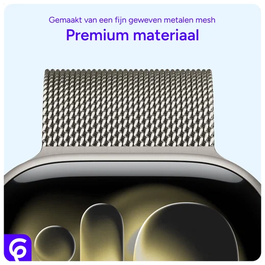 SBG Milanees - Apple Watch Bandje - 1-11/SE/Ultra-49/46/45/44/42MM Sterrenlicht afbeelding 6