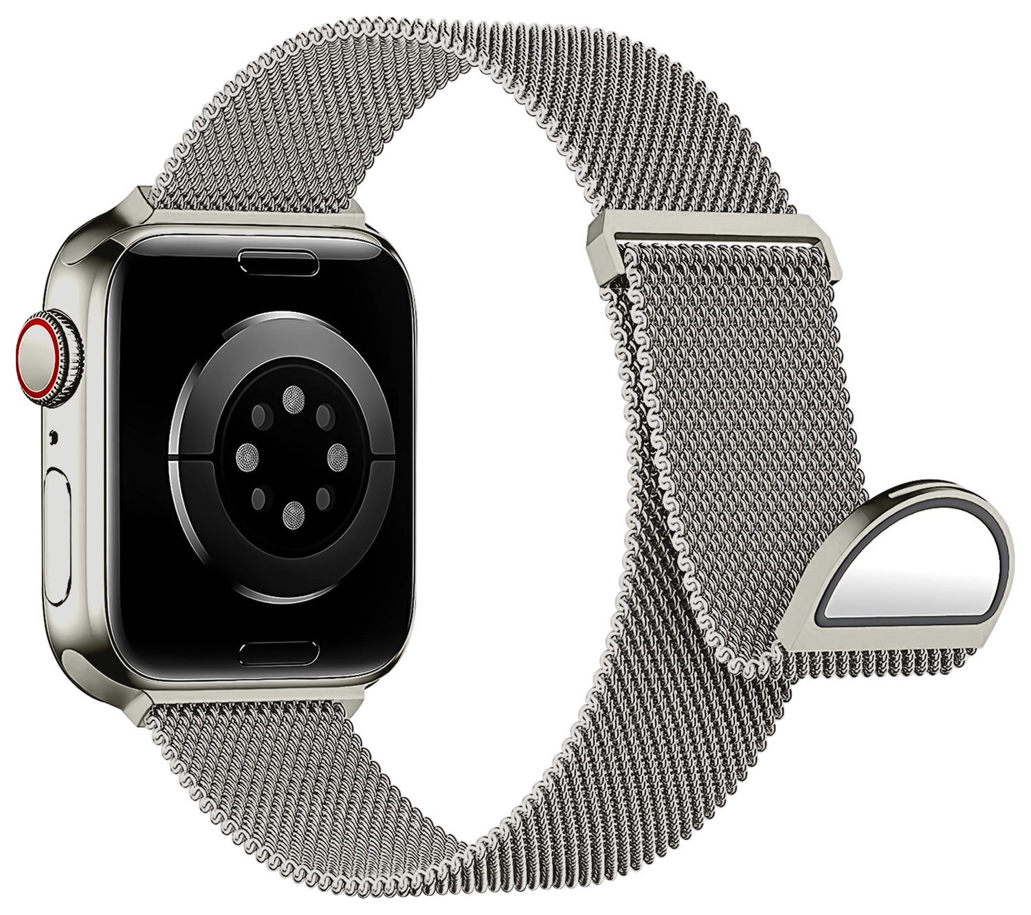 SBG Milanees - Apple Watch Bandje - 1-11/SE/Ultra-49/46/45/44/42MM Sterrenlicht afbeelding 9