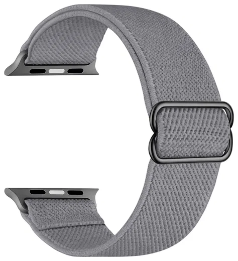 SBG Nylon - Apple Watch Bandje - 1-11/SE - 38/40/41/42MM - Grijs afbeelding 9