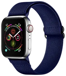 SBG Nylon - Apple Watch Bandje - 1-11/SE - 38/40/41/42MM - Navy Blauw afbeelding