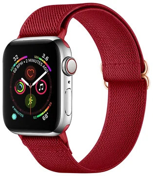 SBG Nylon - Apple Watch Bandje - 1-11/SE - 38/40/41/42MM - Rood