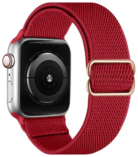 SBG Nylon - Apple Watch Bandje - 1-11/SE - 38/40/41/42MM - Rood afbeelding 8