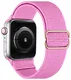 SBG Nylon - Apple Watch Bandje - 1-11/SE - 38/40/41/42MM - Roze afbeelding 8