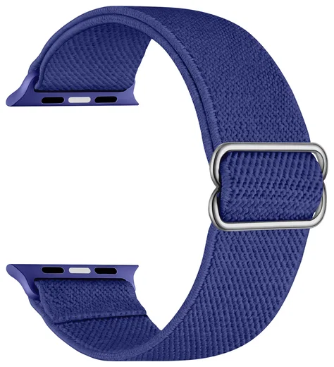 SBG Nylon - Apple Watch Bandje - 1-11/SE - 38/40/41/42MM - Blauw afbeelding 9