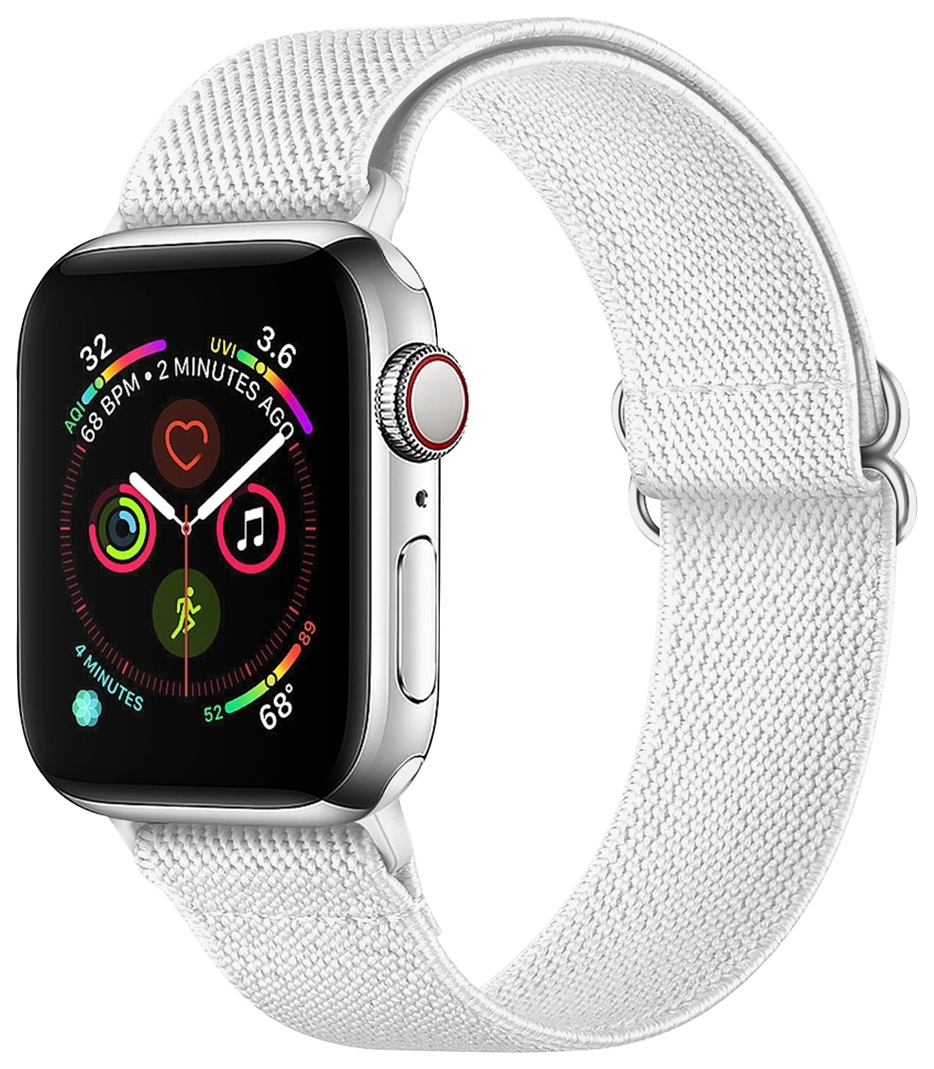 SBG Nylon - Apple Watch Bandje - 1-11/SE - 38/40/41/42MM - Wit afbeelding 1