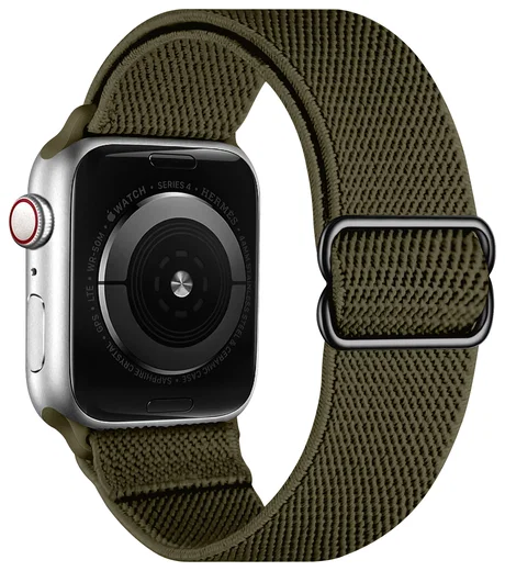 SBG Nylon - Apple Watch Bandje - 1-11/SE/Ultra - 49/46/45/44/42MM - Donker Groen afbeelding 8