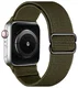 SBG Nylon - Apple Watch Bandje - 1-11/SE/Ultra - 49/46/45/44/42MM - Donker Groen afbeelding 8