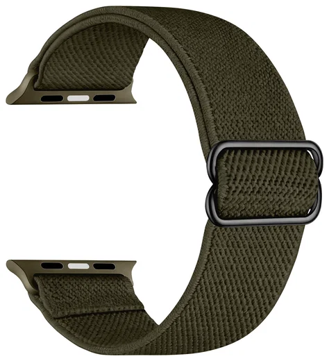 SBG Nylon - Apple Watch Bandje - 1-11/SE/Ultra - 49/46/45/44/42MM - Donker Groen afbeelding 9
