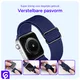 SBG Nylon - Apple Watch Bandje - 1-11/SE/Ultra - 49/46/45/44/42MM - Navy Blauw afbeelding 2