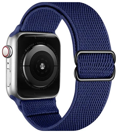 SBG Nylon - Apple Watch Bandje - 1-11/SE/Ultra - 49/46/45/44/42MM - Navy Blauw afbeelding 8
