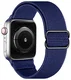 SBG Nylon - Apple Watch Bandje - 1-11/SE/Ultra - 49/46/45/44/42MM - Navy Blauw afbeelding 8