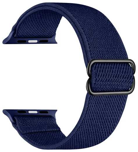 SBG Nylon - Apple Watch Bandje - 1-11/SE/Ultra - 49/46/45/44/42MM - Navy Blauw afbeelding 9