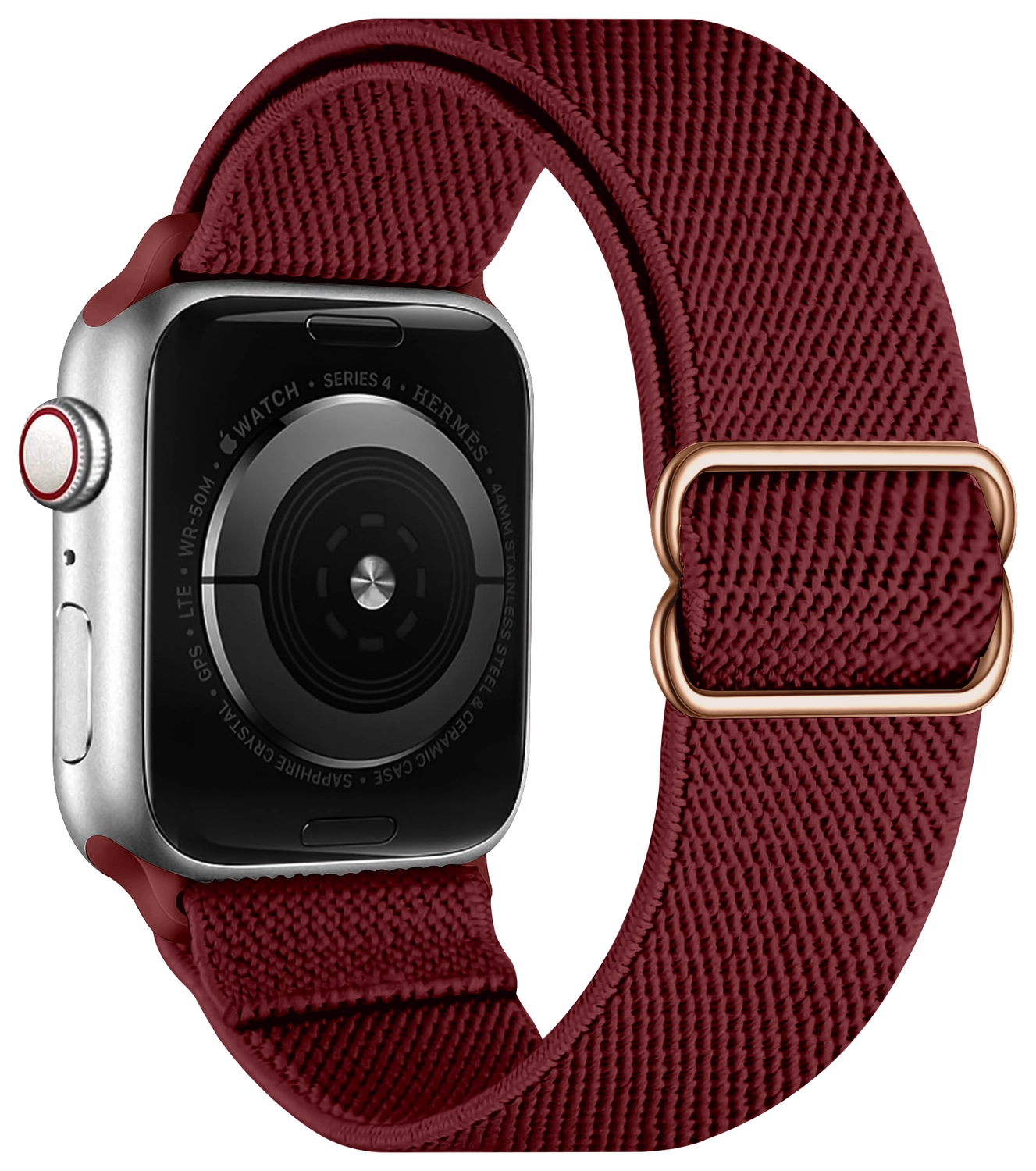 SBG Nylon - Apple Watch Bandje - 1-11/SE/Ultra - 49/46/45/44/42MM - Bordeaux afbeelding 8