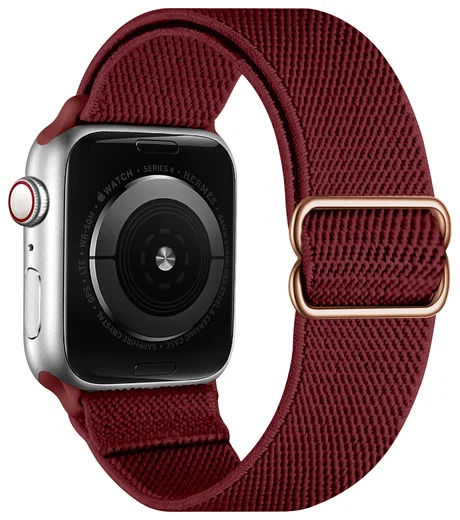 SBG Nylon - Apple Watch Bandje - 1-11/SE/Ultra - 49/46/45/44/42MM - Bordeaux afbeelding 8